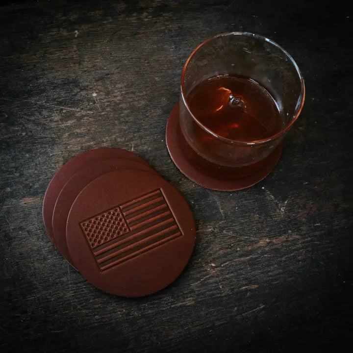 Leather Coasters - American Bench Craft