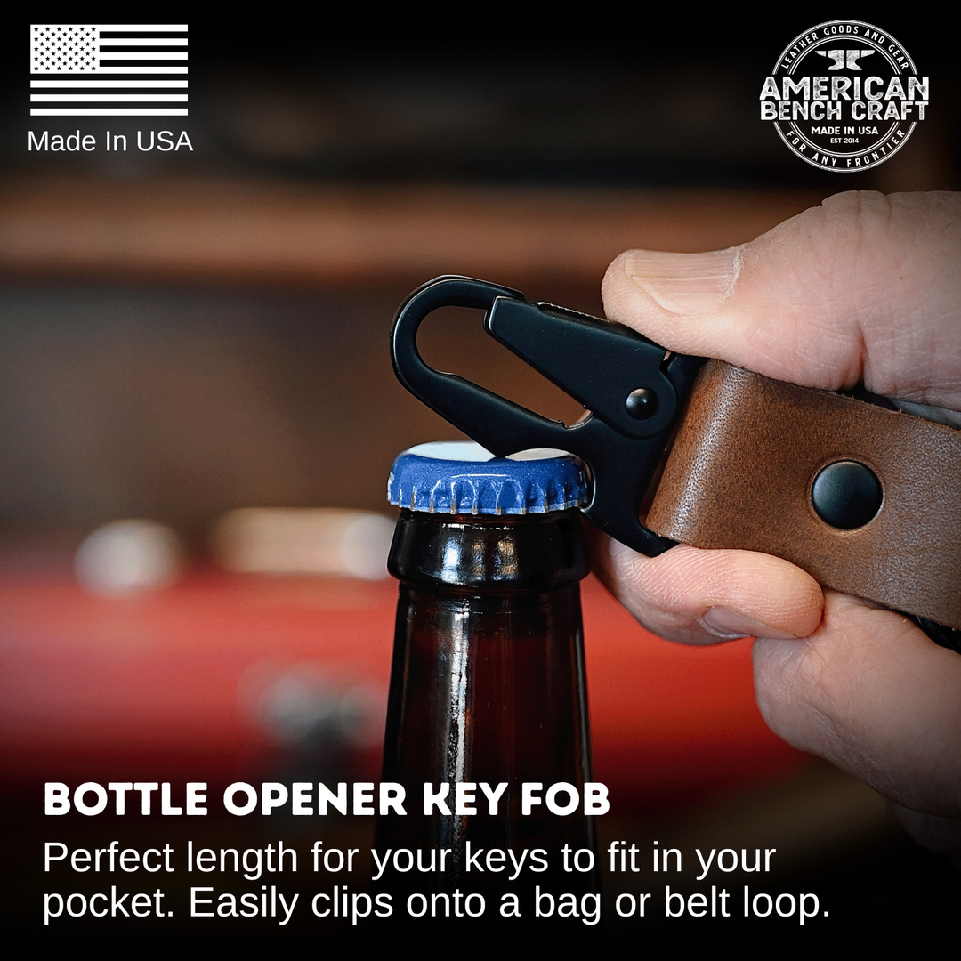 Bottle Opener Key Fob - Showing how to use the bottle opener