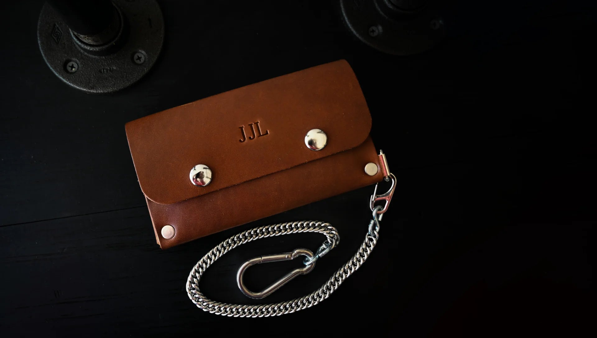 biker chain wallet monogrammed