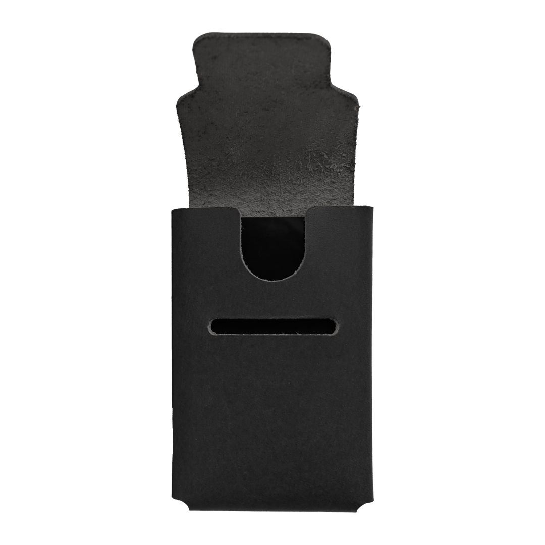 Cascade Card Holder Open - Black Leather