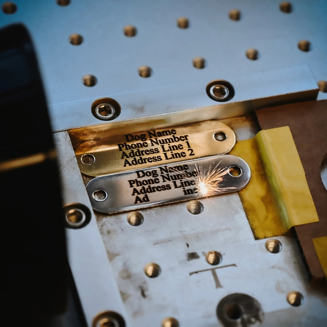 Custom Dog Collar Laser Engraving Brass Plate