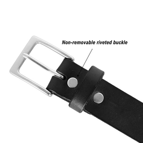 everyday belt buckle - rivets - black/nickel