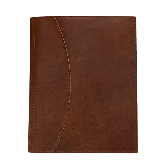 Leather Padfolio - brown leather - front