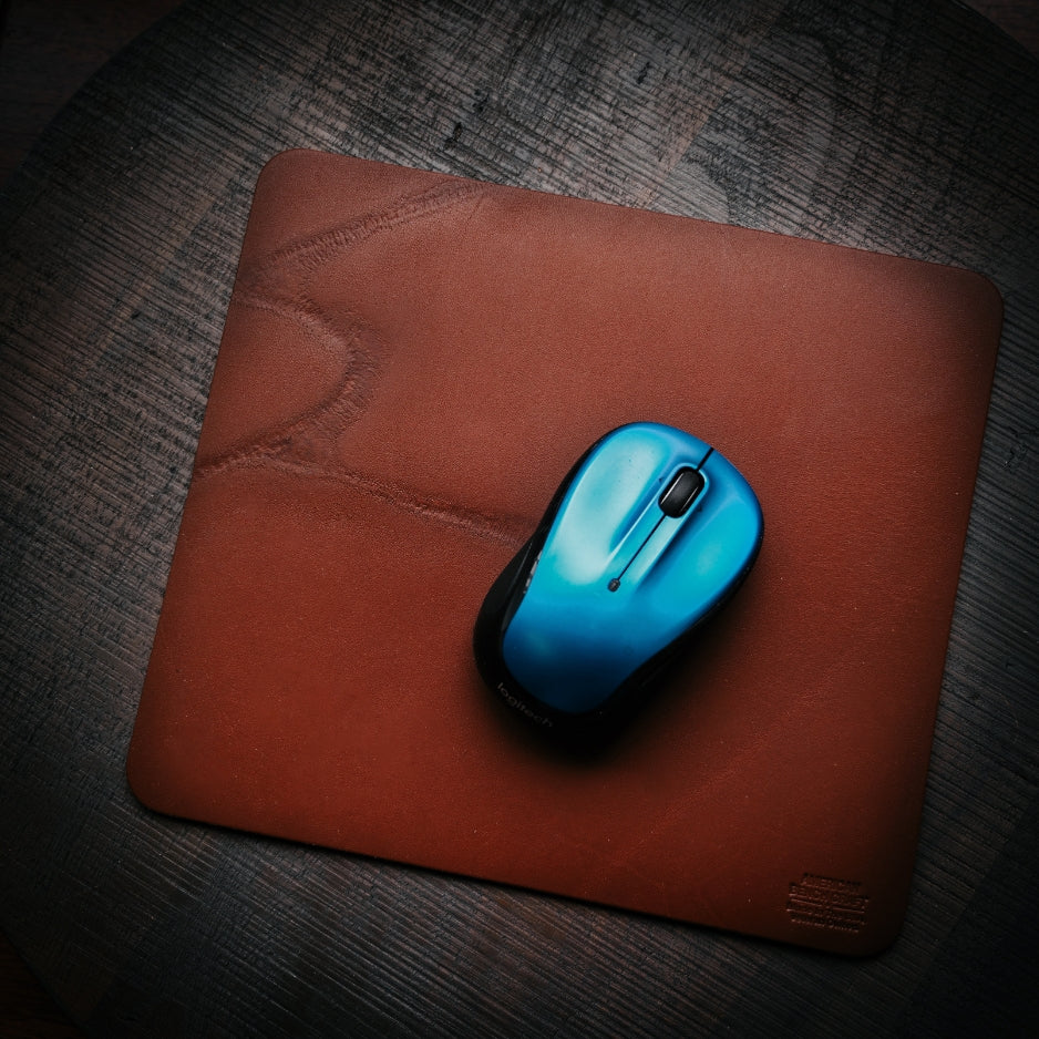 leather mouse pad - cattle brand