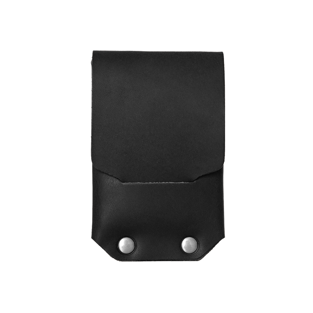 Revere Wallet - Black Leather Nickel Rivets