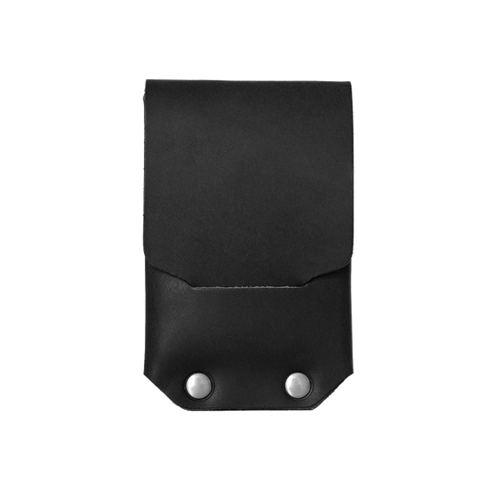 Revere Wallet - Black Leather Nickel Rivets