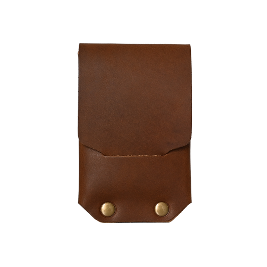 Revere Wallet - Brown Leather Antique Brass Rivets
