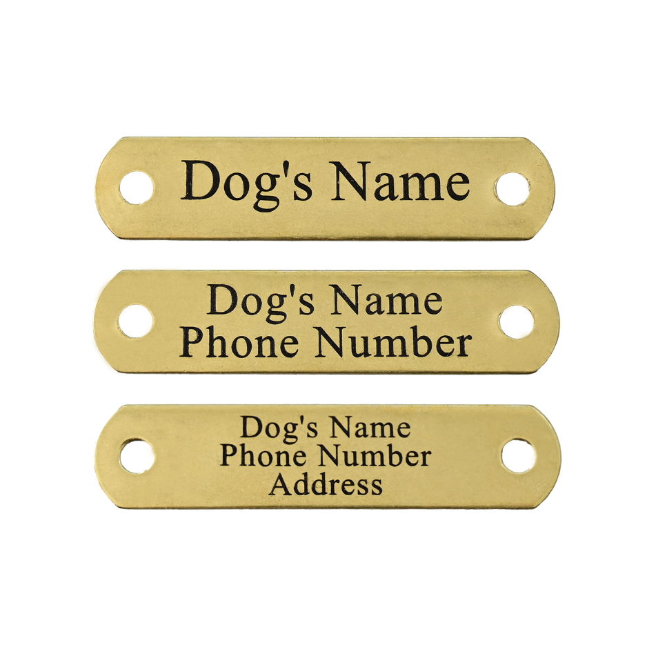 Brass Dog Nameplate - Small Breed