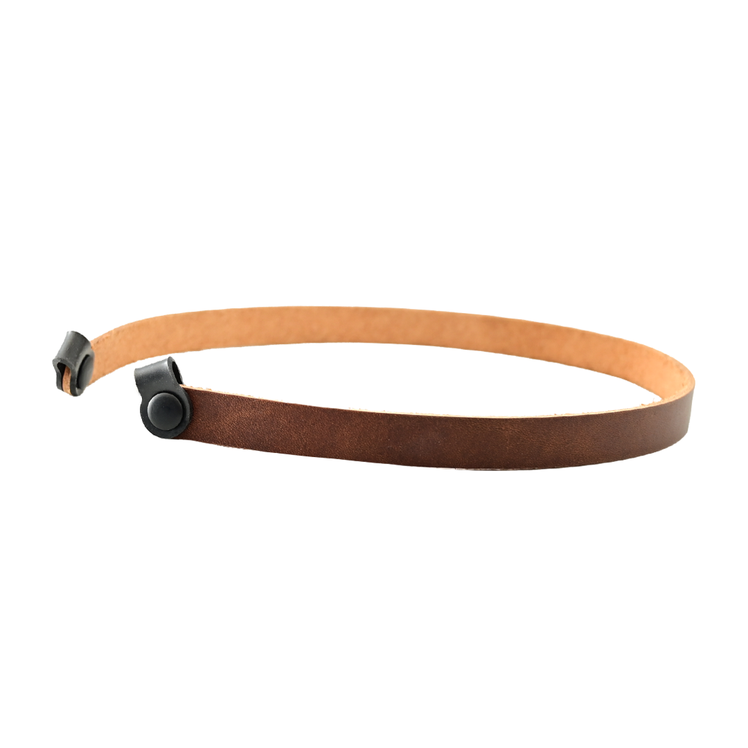leather sunglass strap - brown leather