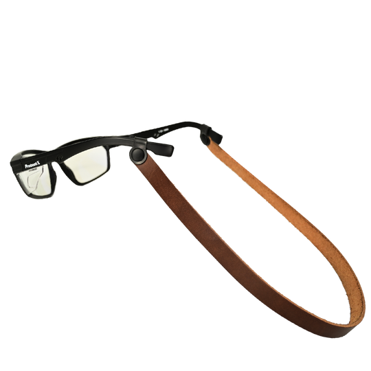 safety glass strap brown