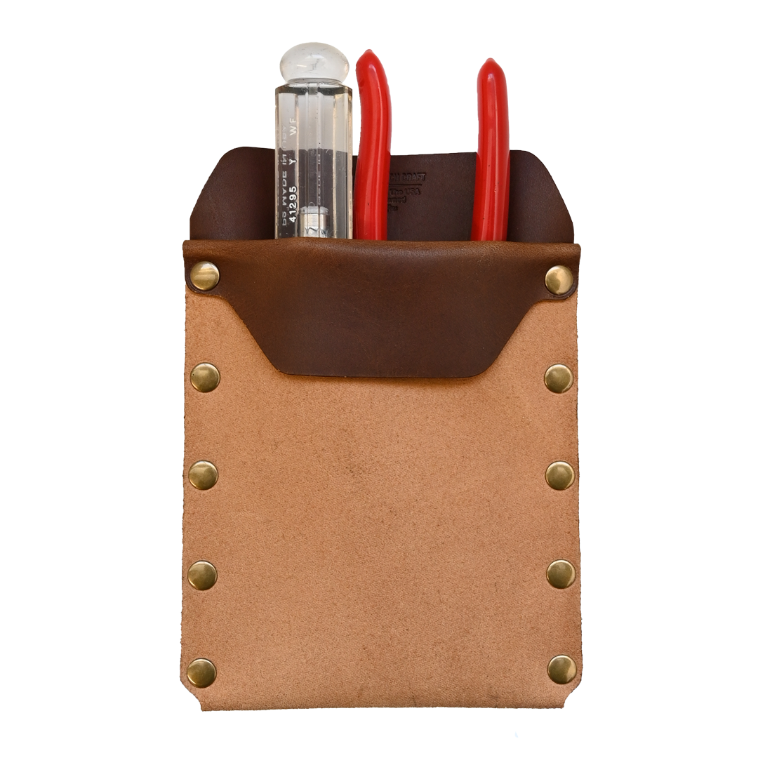 Brown leather Tool Pocket Protector