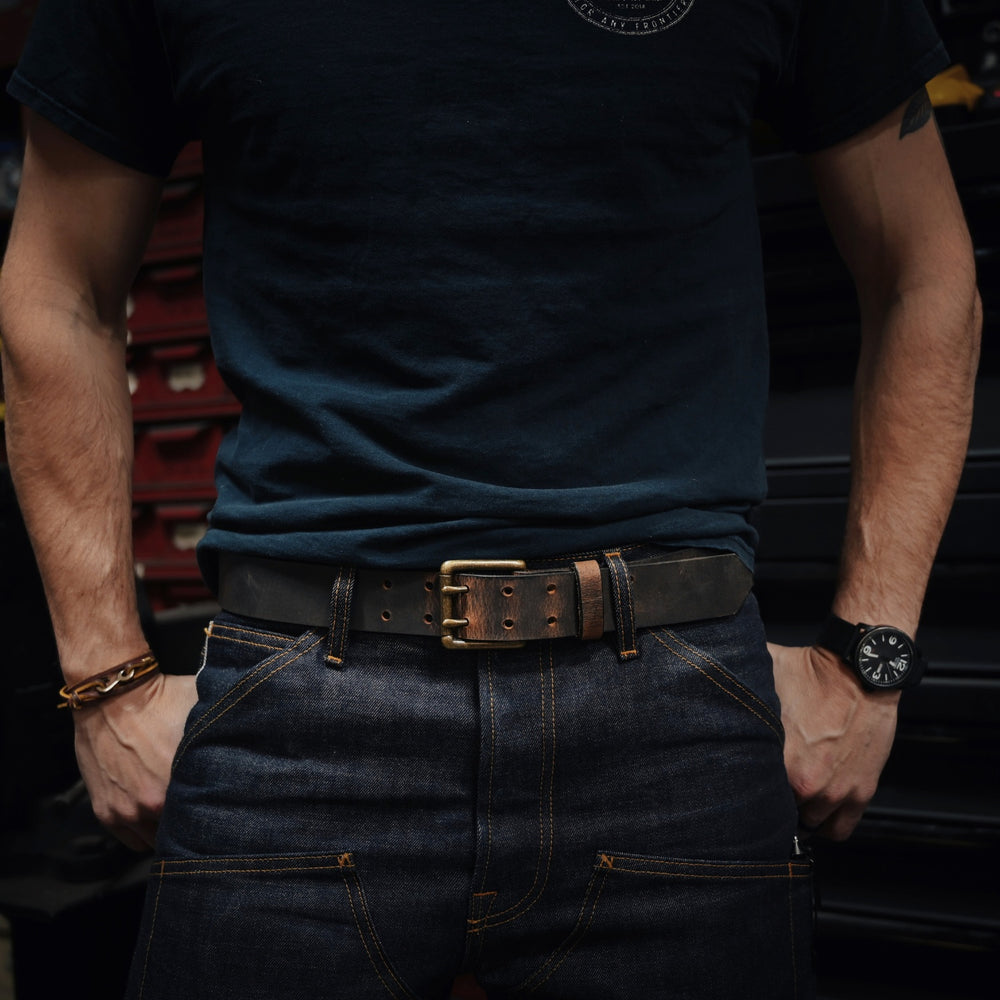 Wade Double Prong Belt - Brown - Lifestyle 3