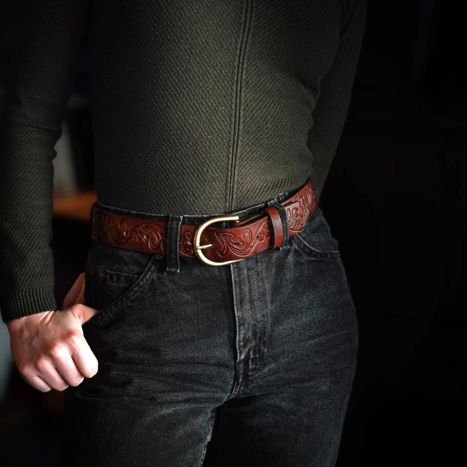 Women's Leather Belt - Filigree Belt