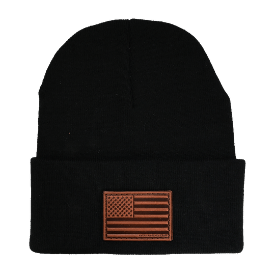 American Flag Watch Cap - Black