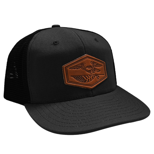 Patriotic Eagle Hat - Black