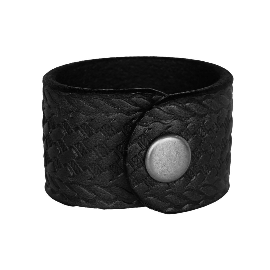 Badlands Cuff - Black Leather - Backside