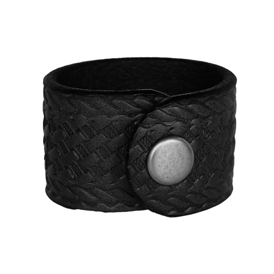 Badlands Cuff - Black Leather - Backside