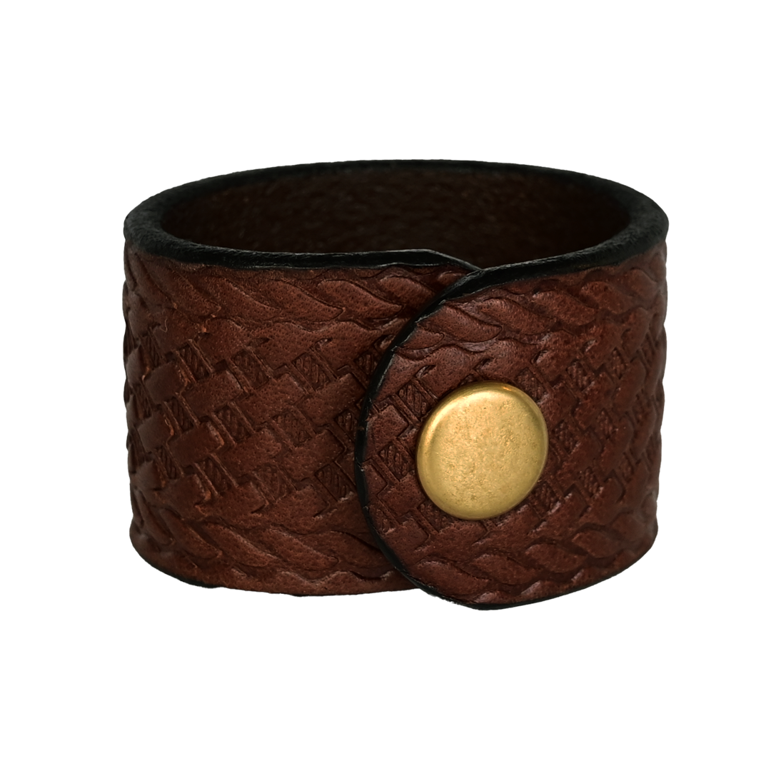 Badlands Cuff - Brown Leather - Backside