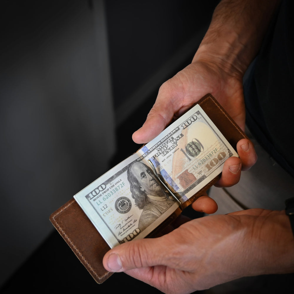 Bar Clip Wallet Opened Cash