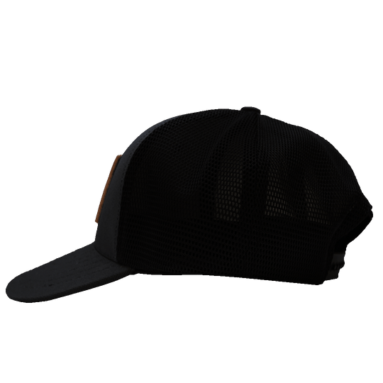 Black Trucker Hat - side