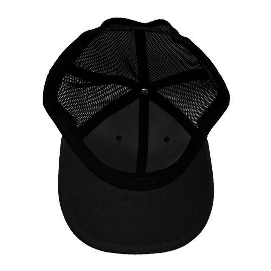 Black Trucker Hat - upside down