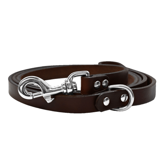 Dog Leash Brown Nickel