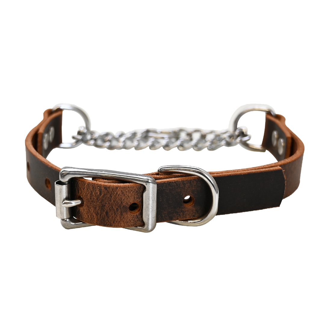 Martingale Collar - Distressed Brown Leather
