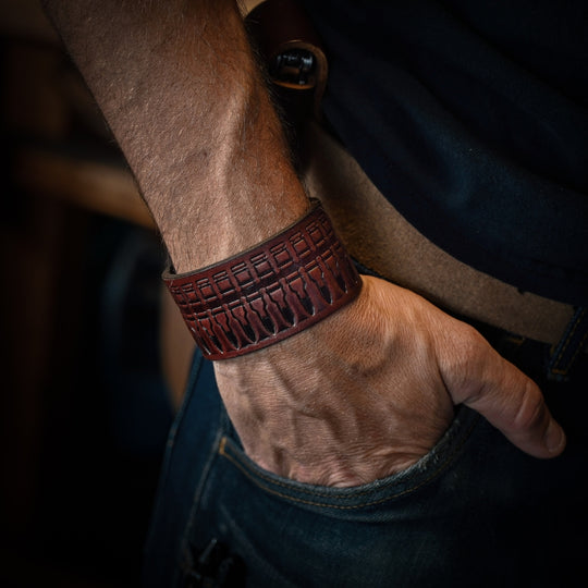 Cartridge Cuff Bracelet - Brown - Lifestyle