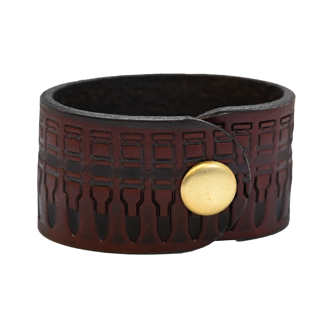 Cartridge Cuff Bracelet - Brown - Back