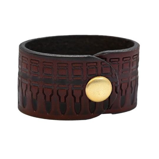 Cartridge Cuff Bracelet - Brown - Back