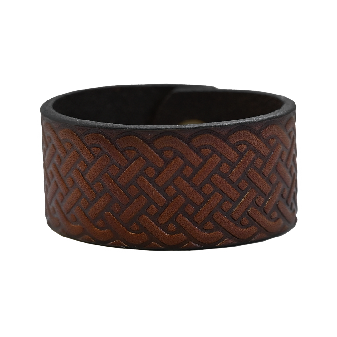 Celtic Cuff - Brown Leather