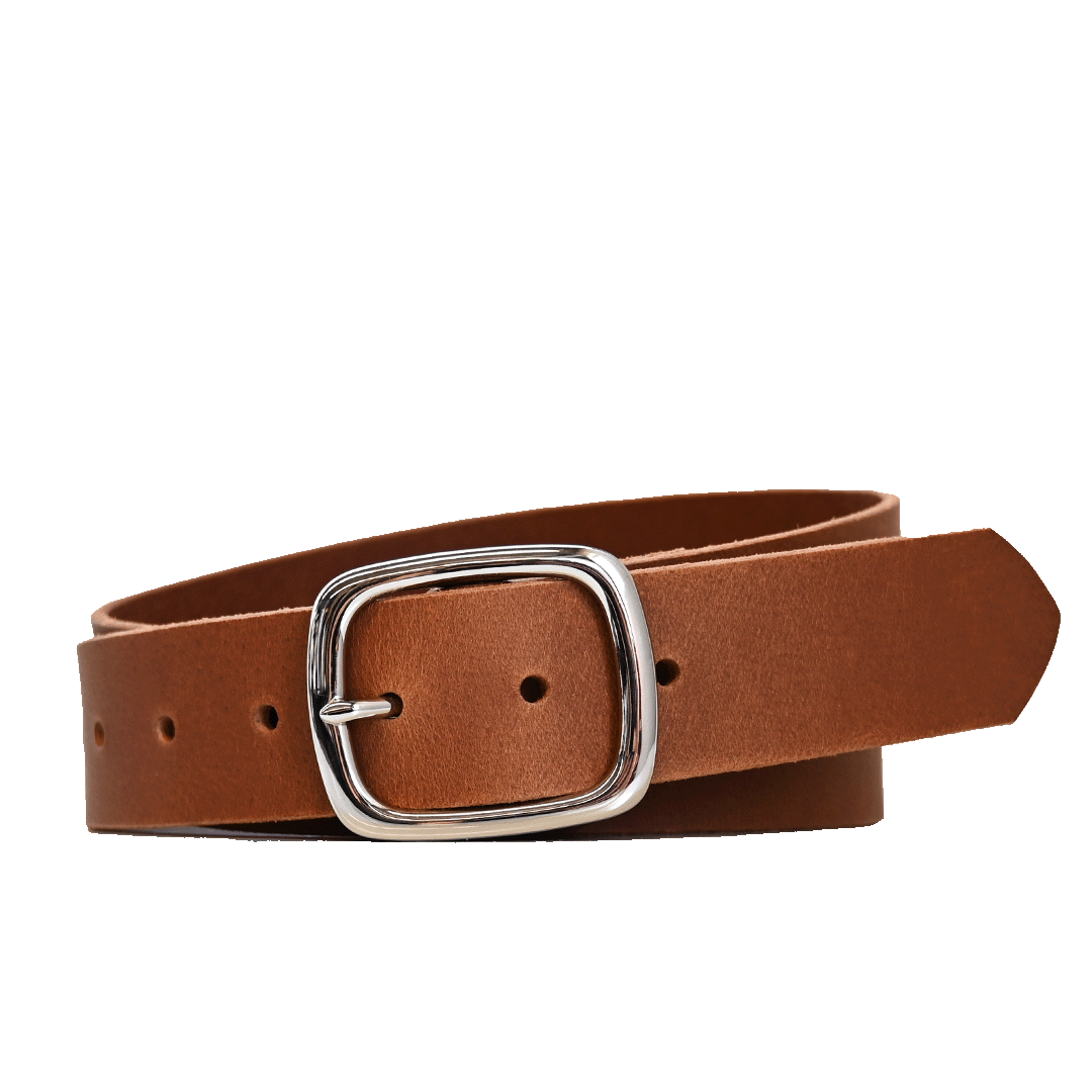 Canyon Belt - Tan Leather - Nickel Buckle