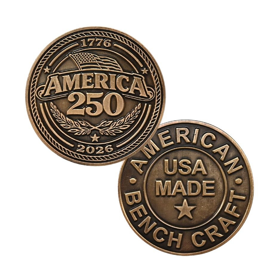 ABC/America 250 Challenge Coin - Front and Back