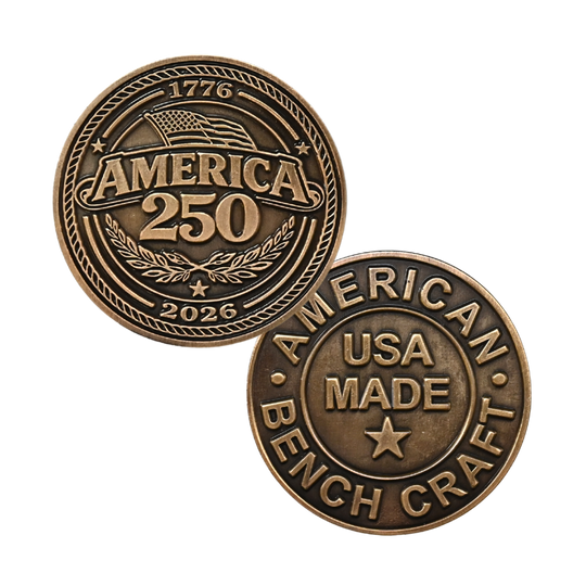 ABC/America 250 Challenge Coin - Front and Back