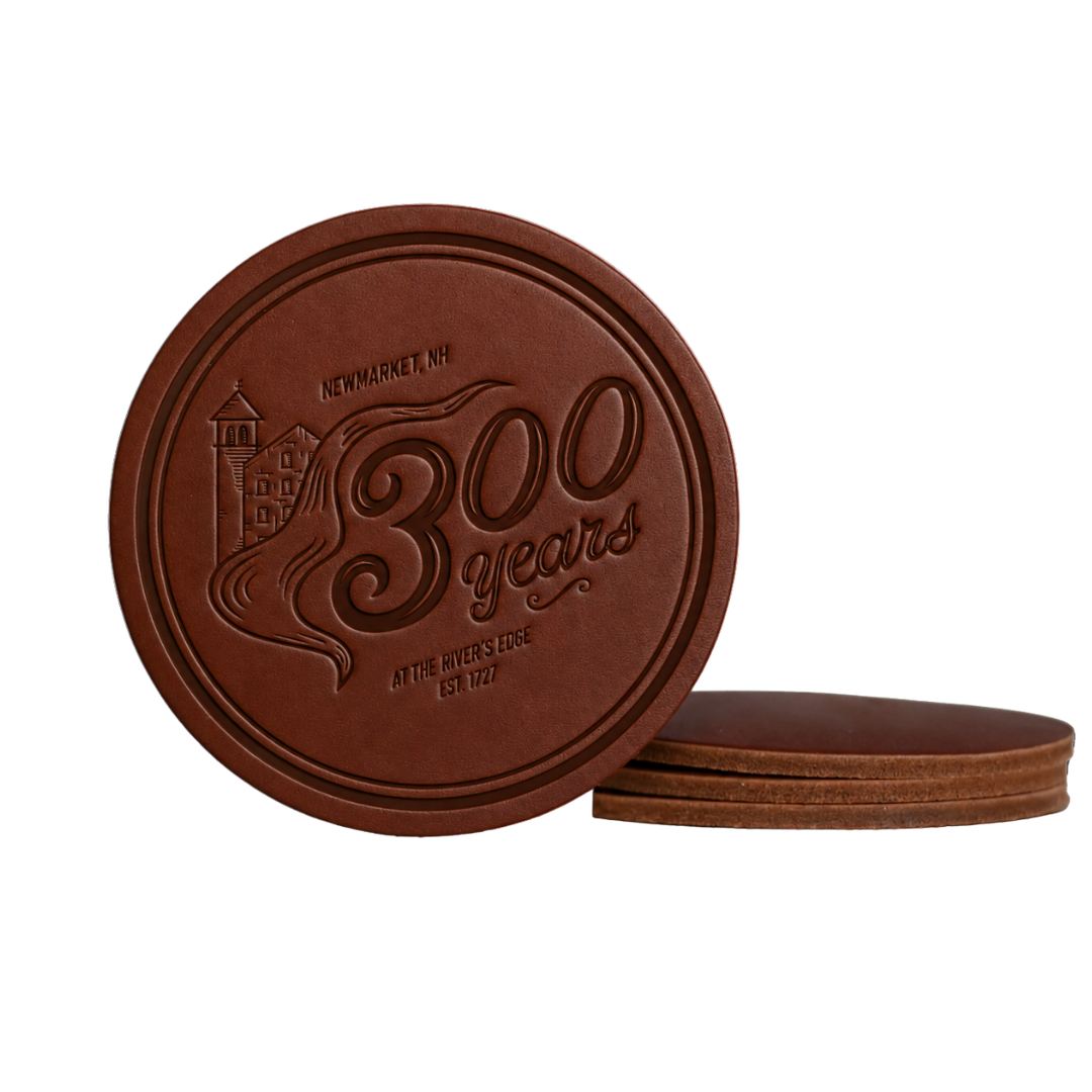 Leather Coasters - Newmarket 300th