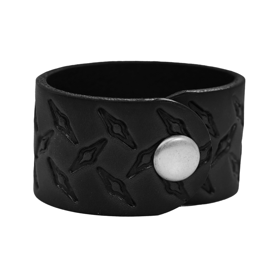 Diamond Plate Cuff - Black - Back Strap