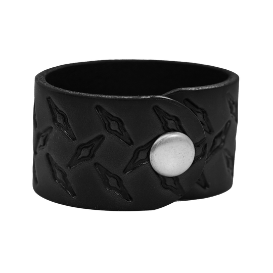 Diamond Plate Cuff - Black - Back Strap