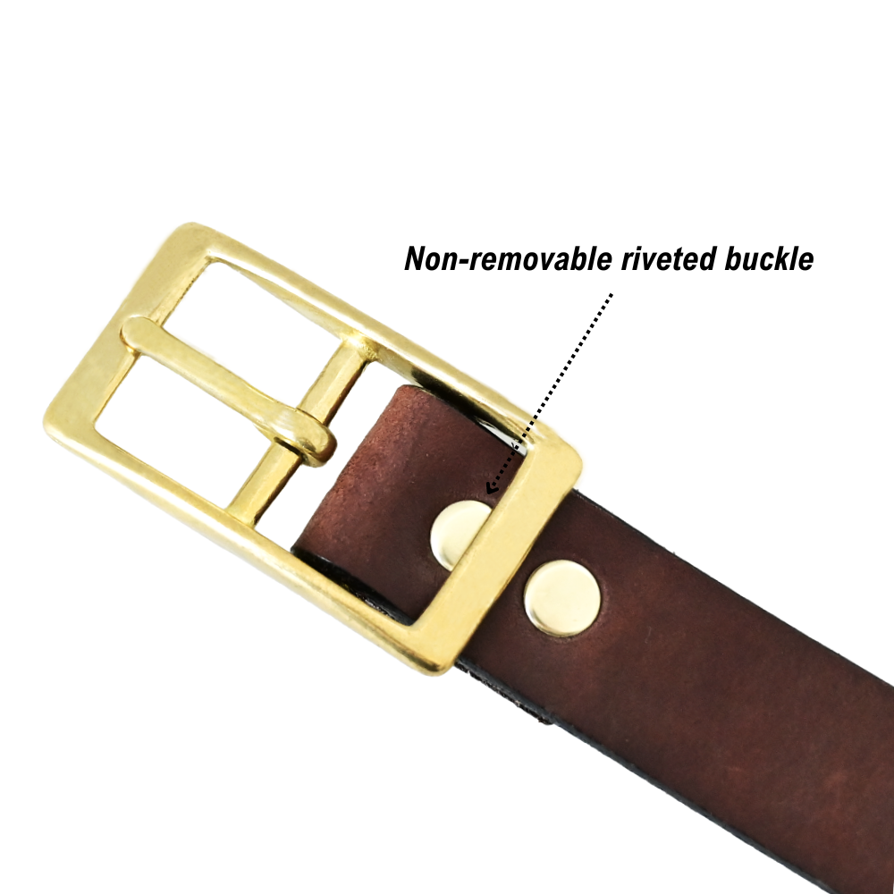 dress belt buckle - brown/brass
