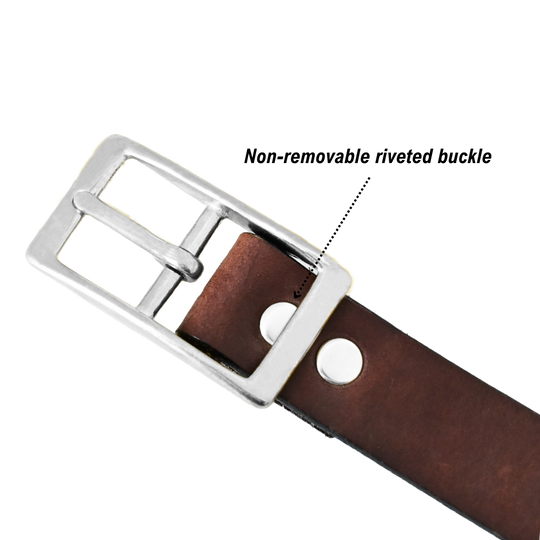dress belt buckle - brown/nickel