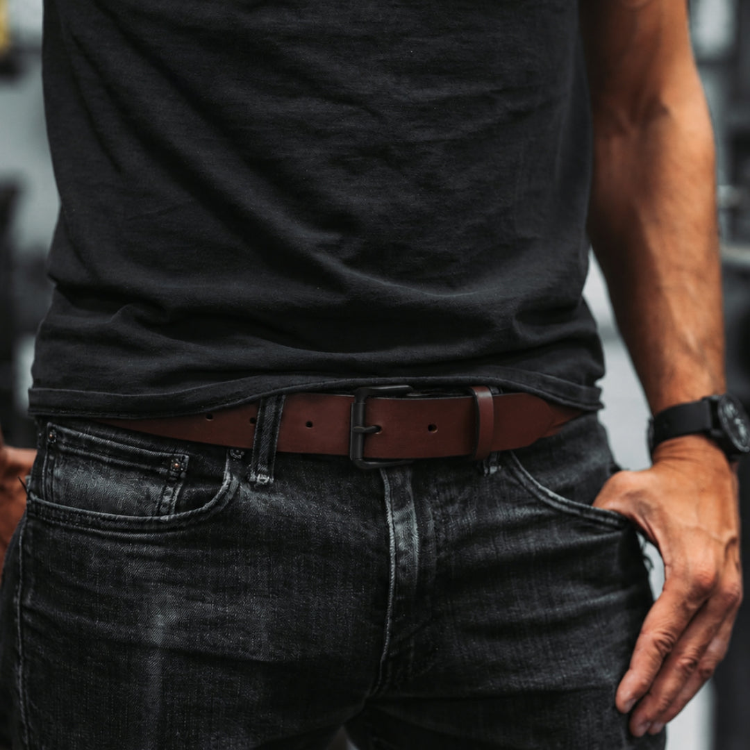 EDC belt - brown - black