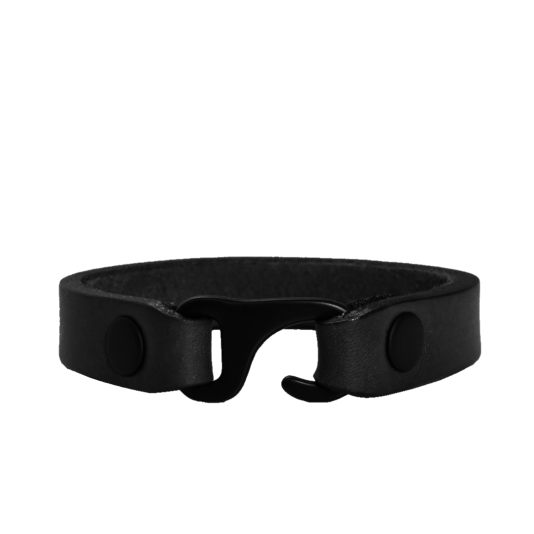 EDC Clasp Bracelet - Black Leather