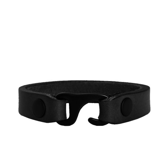 EDC Clasp Bracelet - Black Leather