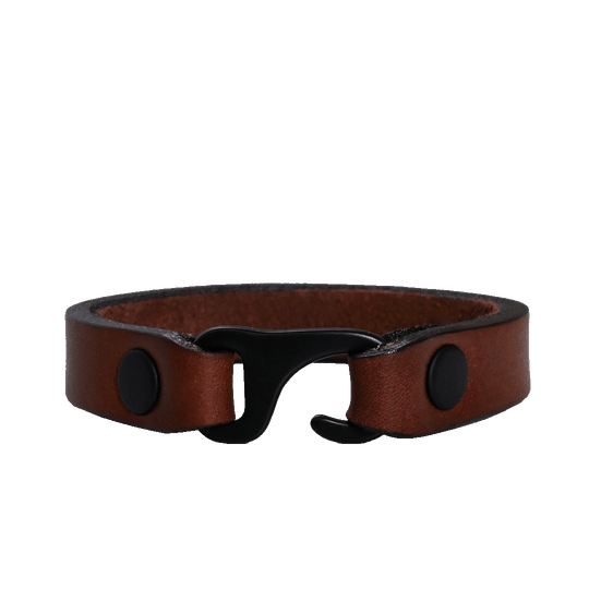 EDC Clasp Bracelet - Brown Leather