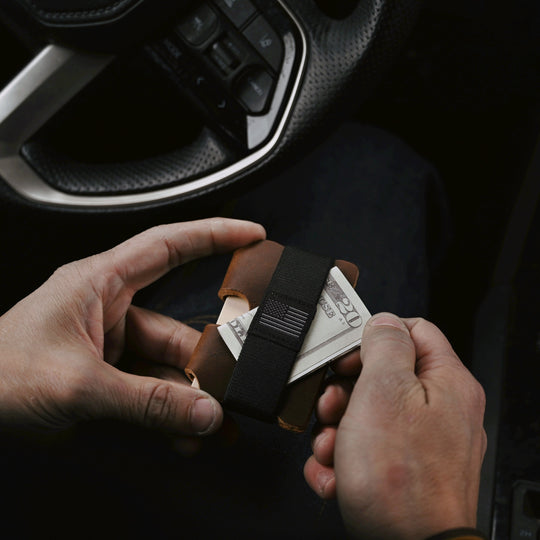 EDC Wallet - Brown Leather - Cash 
