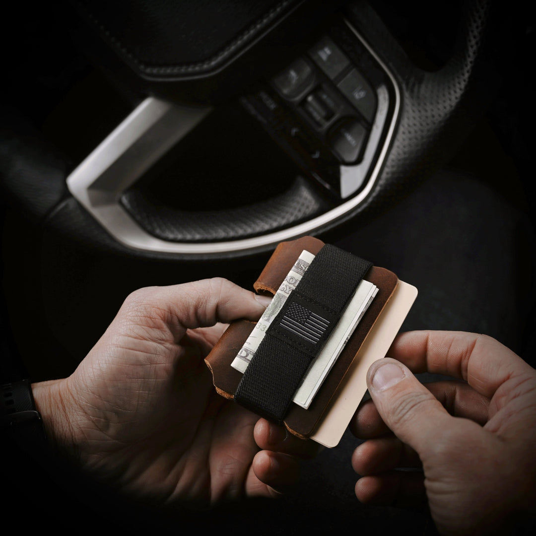 EDC Wallet - Brown Leather - Cards
