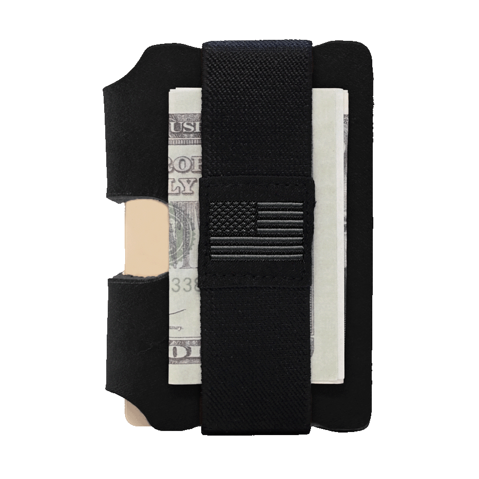 EDC Wallet - Black Leather