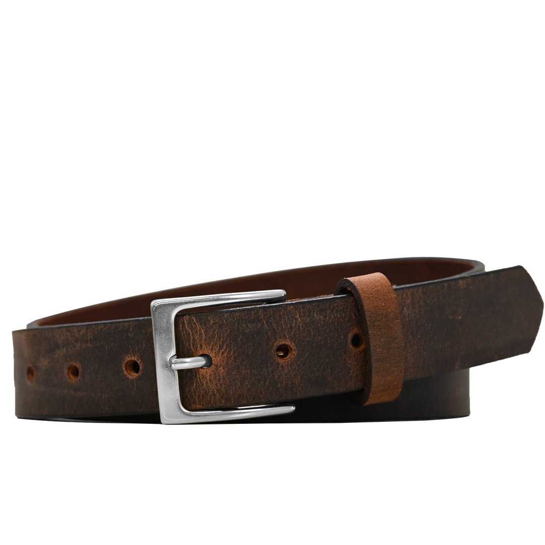 Jackson Belt - Distressed Brown - Nickel
