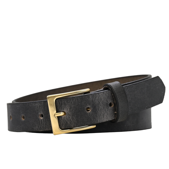 Jackson Belt - Charcoal Grey - Brass