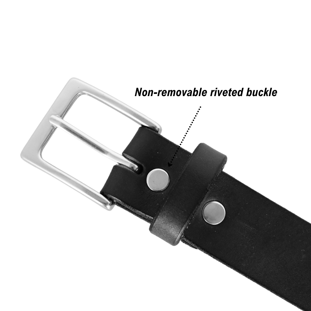 everyday belt buckle - rivets - black/nickel