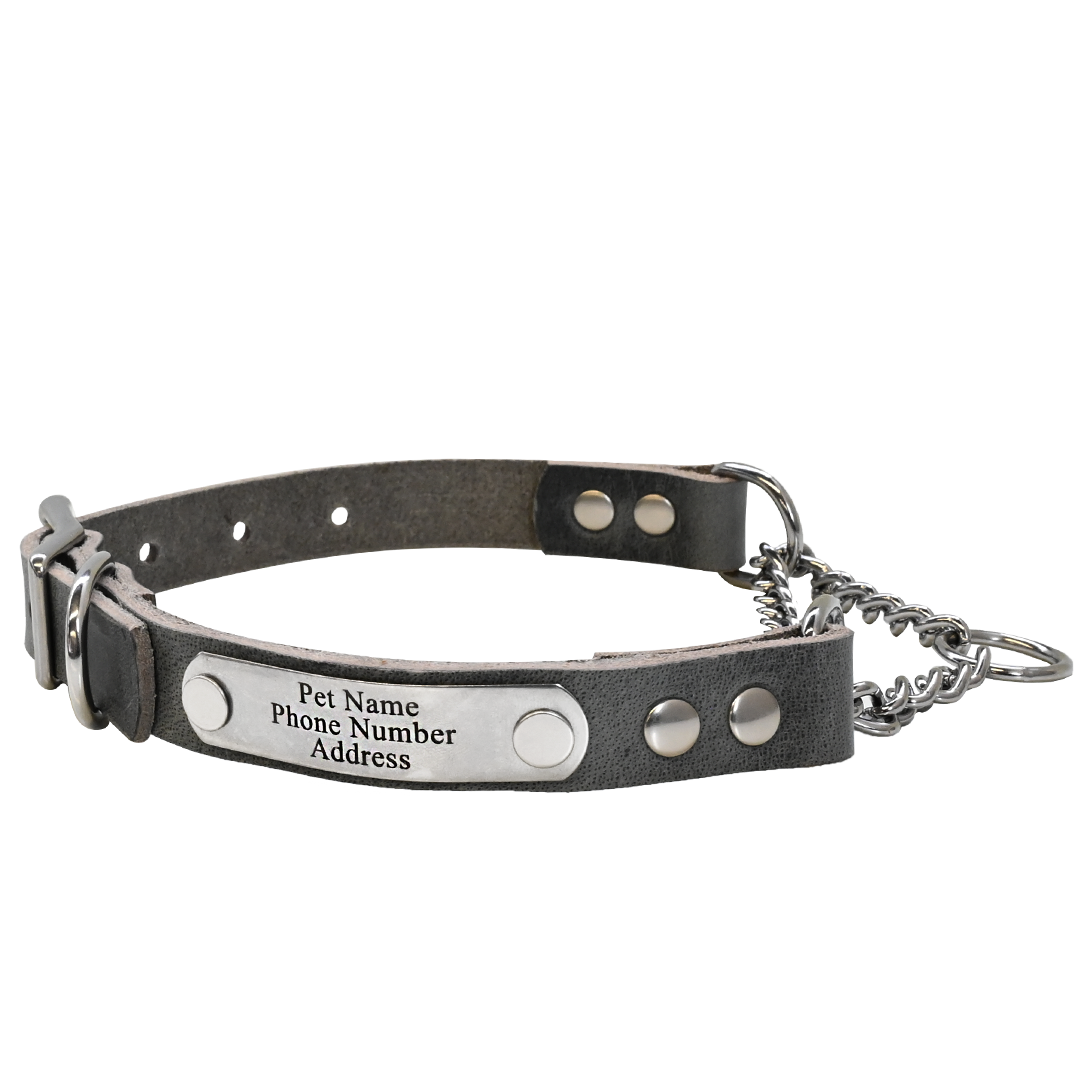 Personalized Martingale Collar - Distressed Gray